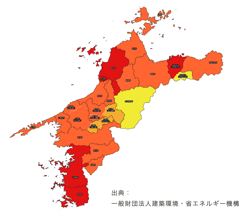 愛媛県松山市は温暖な瀬戸内海式気候