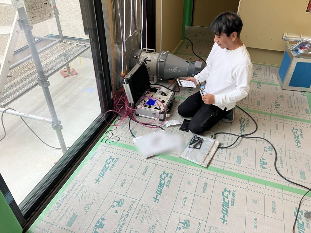 Y様邸　気密測定を行いました！